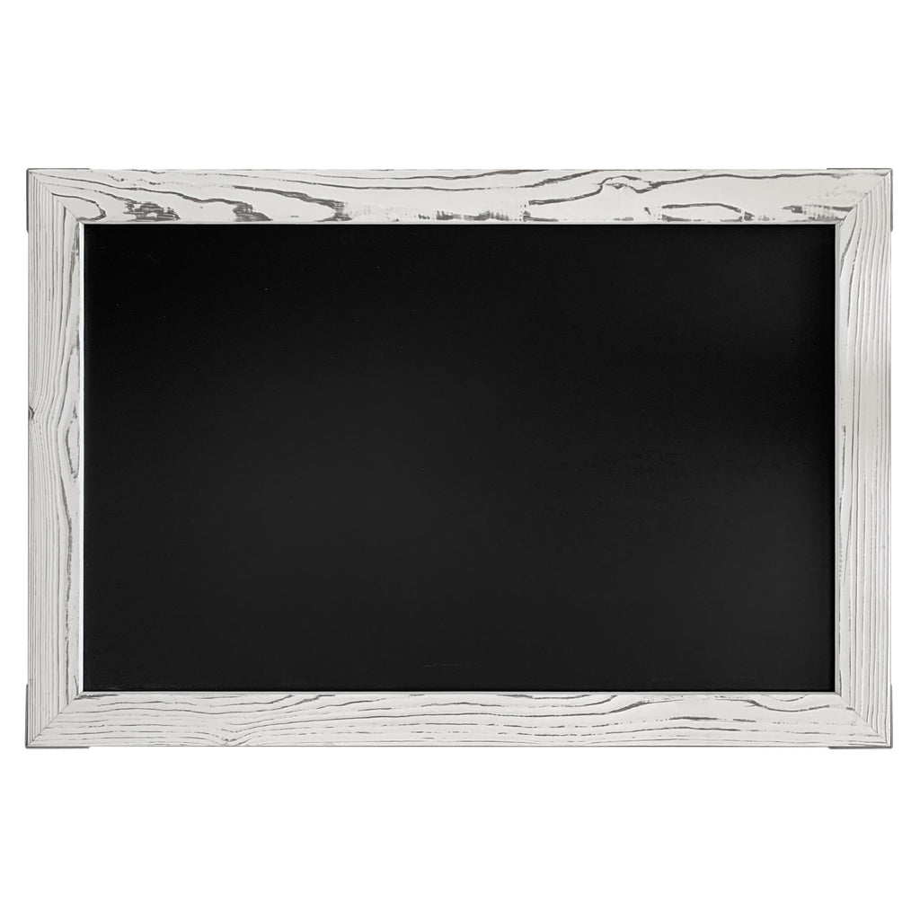 20x30 Whitewash Wood Frame Magnetic Chalkboard