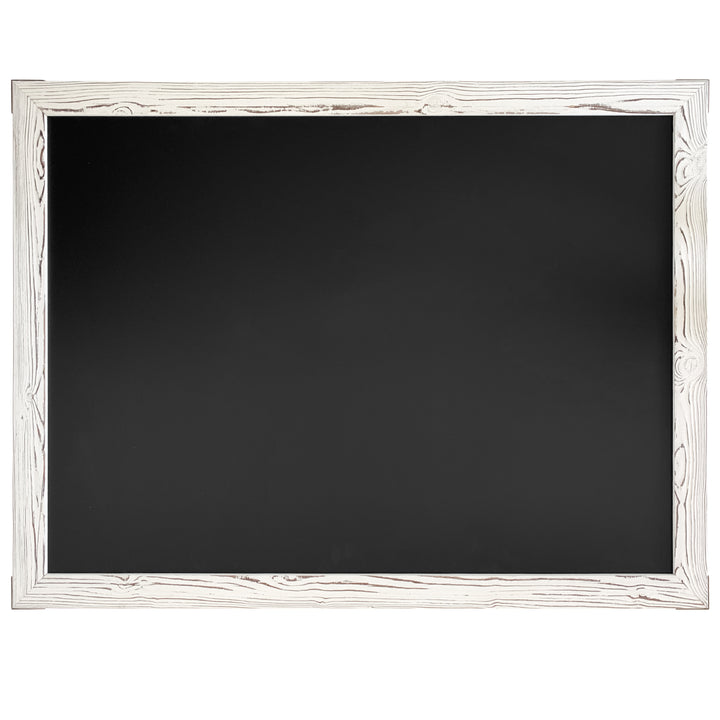 46x34.5 Whitewashed Frame Magnetic Chalkboard