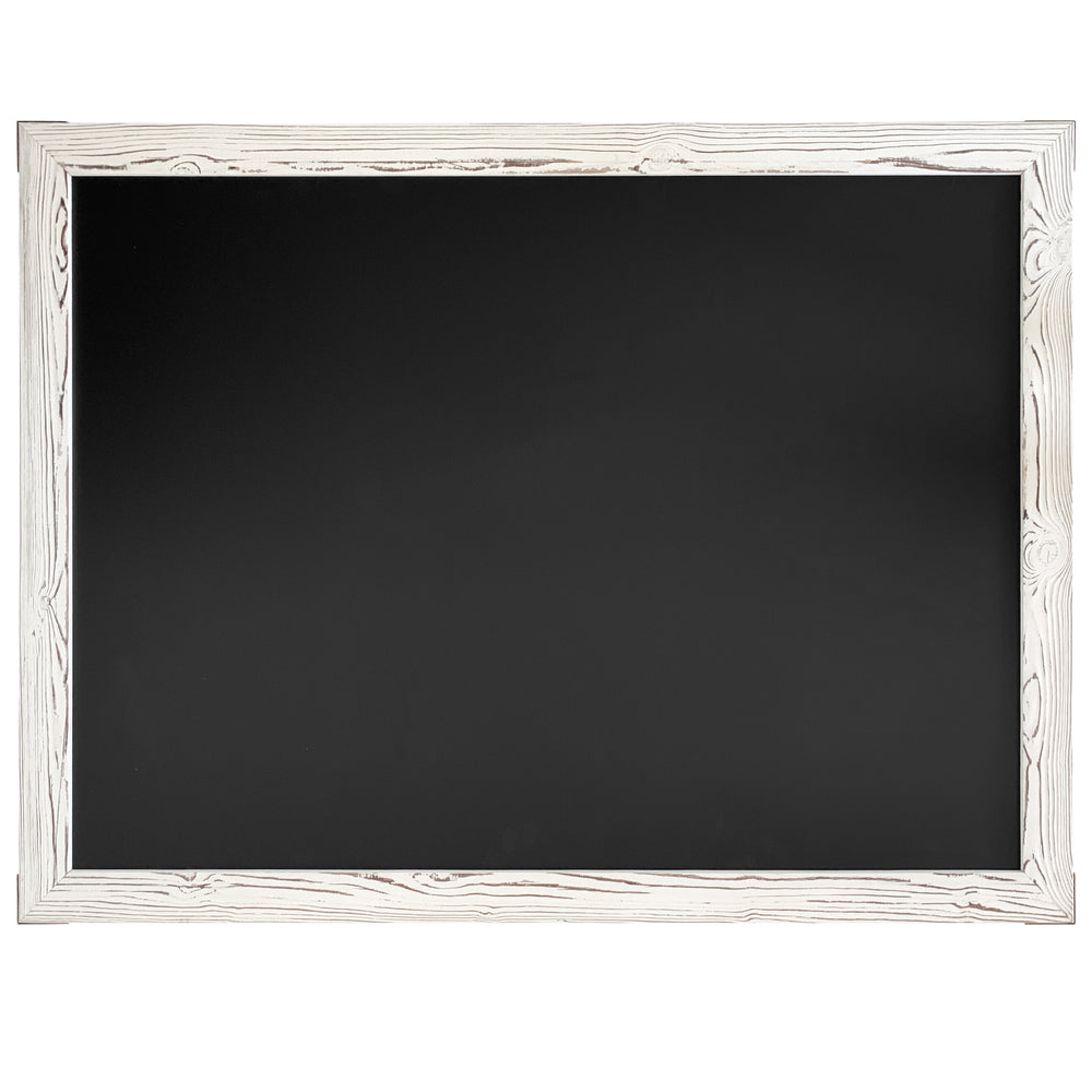 46x34.5 Whitewashed Frame Magnetic Chalkboard