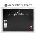 46x34.5 Whitewashed Frame Magnetic Chalkboard