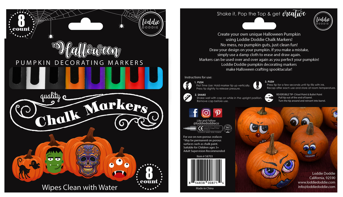 8ct Halloween Pumpkin Decorating Markers