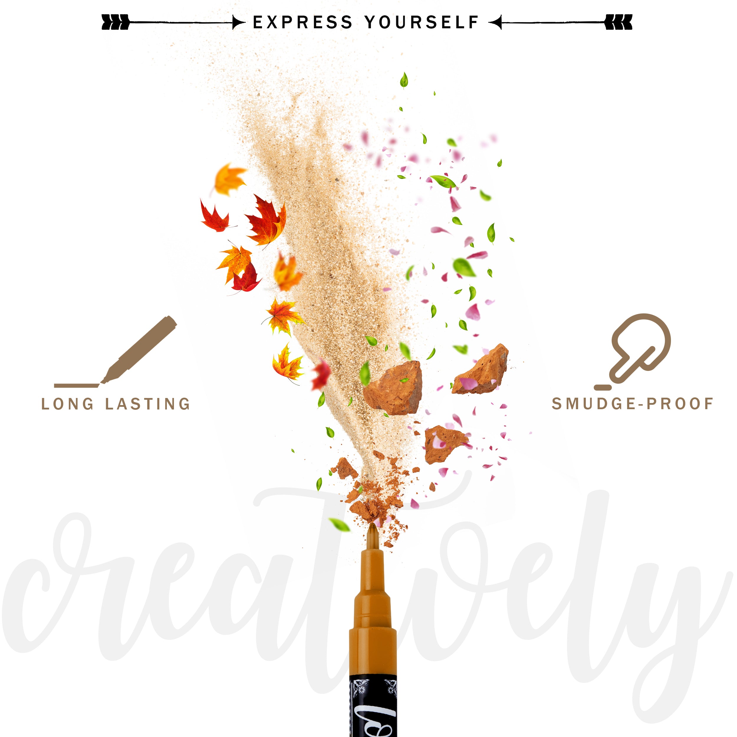 10ct Fine Point Chalk Markers - Earth Tones