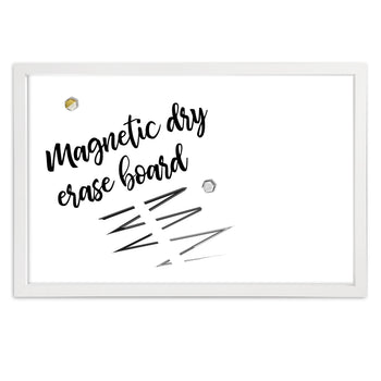 24x36 White Framed Magnetic Dry Erase Board