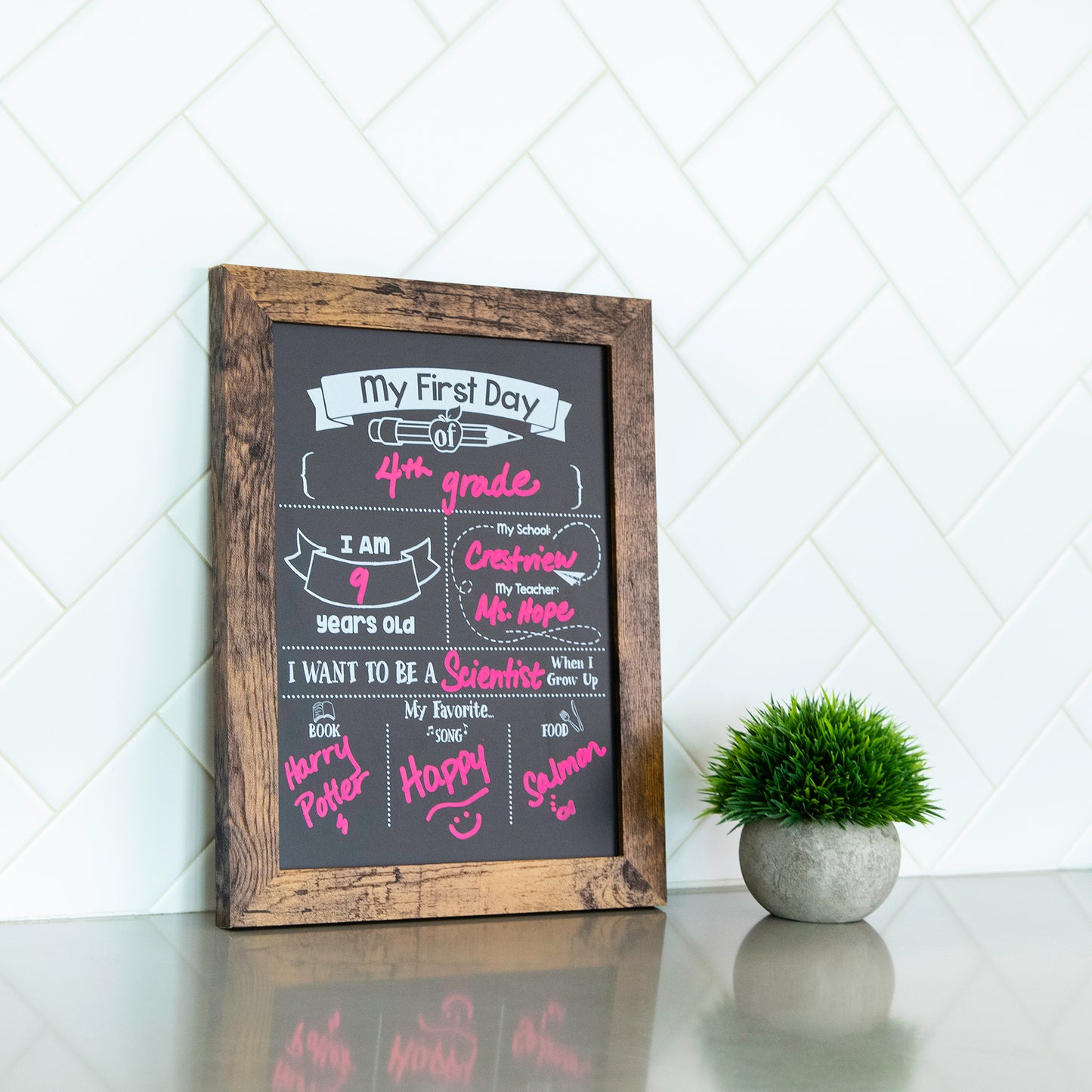 My First and Last Day Double-Sided Chalkboard Kit with 2 Chalk Markers