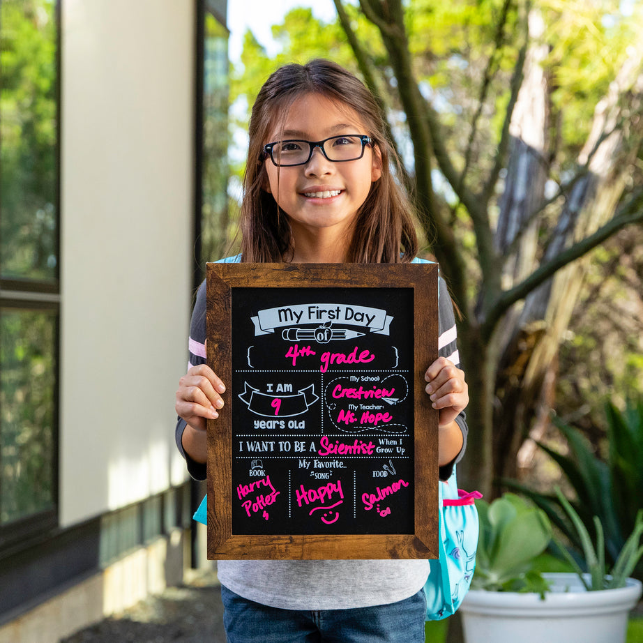 My First and Last Day Double-Sided Chalkboard Kit with 2 Chalk Markers