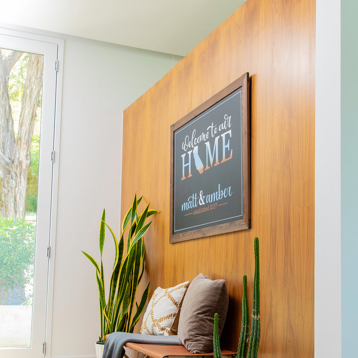 46x34.5 Rustic Framed Magnetic Chalkboard