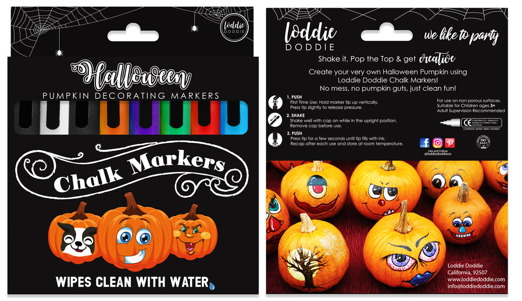 8ct Halloween Pumpkin Decorating Markers