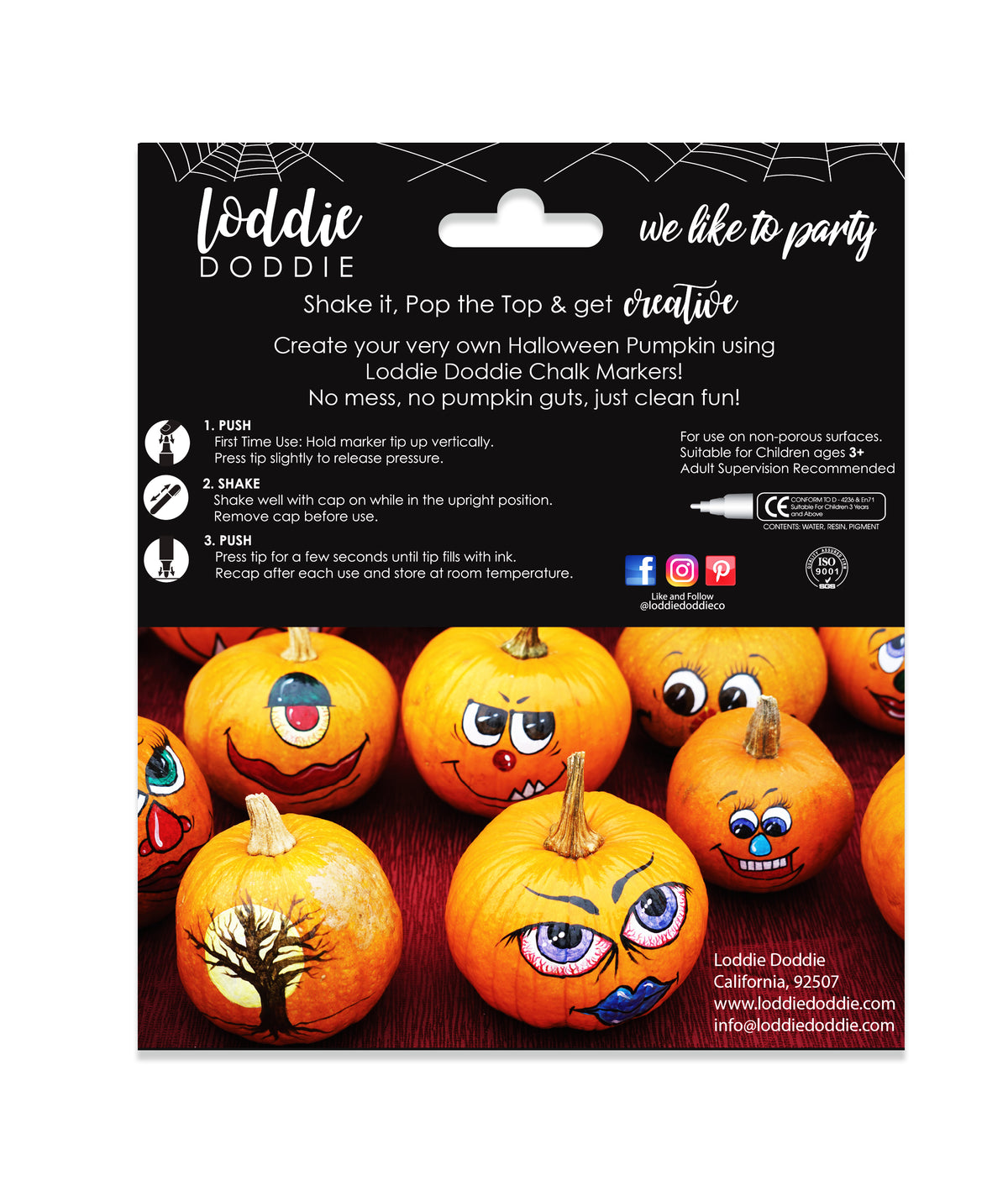 8ct Halloween Pumpkin Decorating Markers