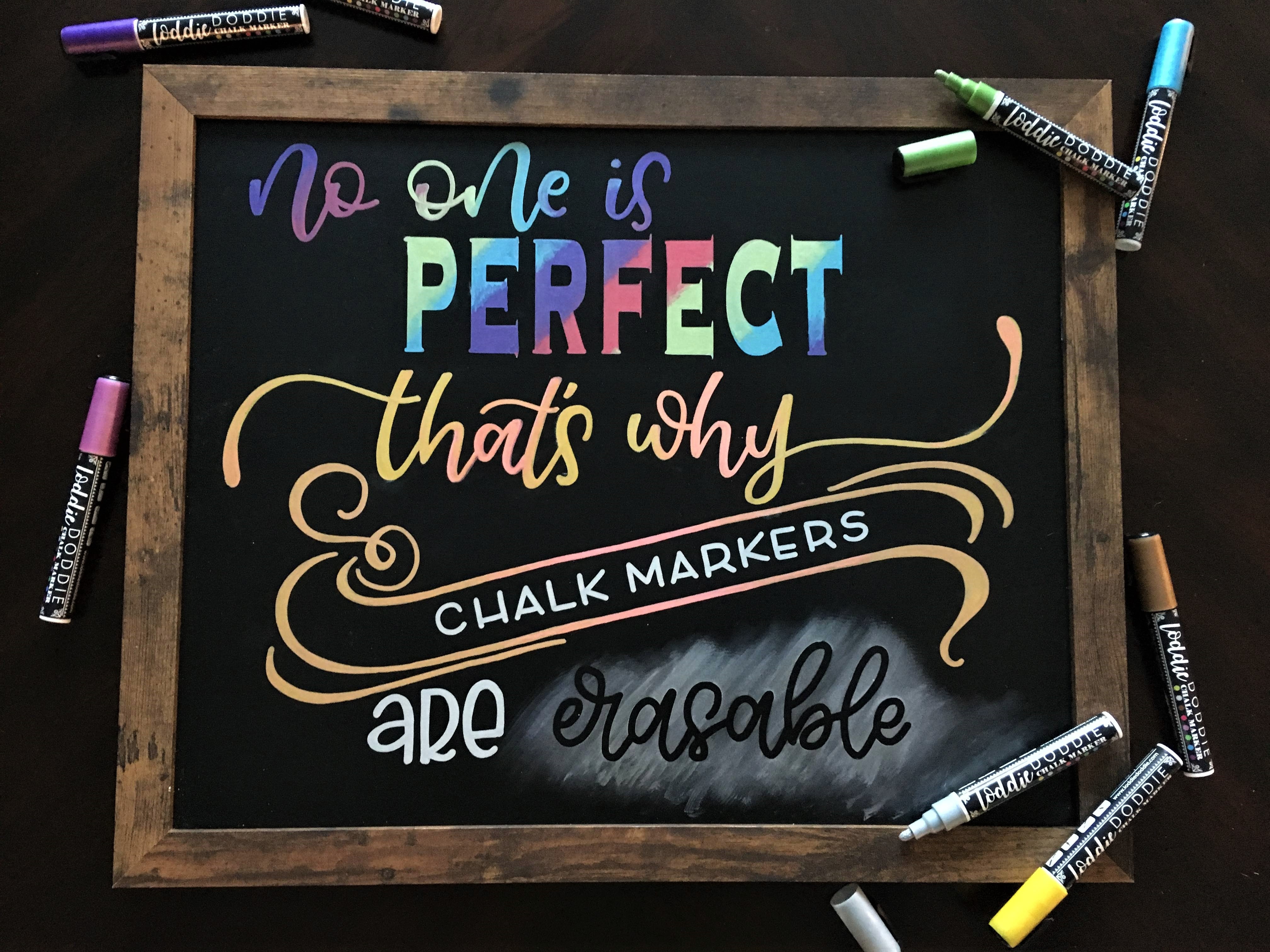 Loddie Doddie Liquid Chalk Markers | Dust Free Chalk Pens - Perfect for Chalkboards, Blackboards, Windows and Glass | 1mm Fine Point Tip Erasable