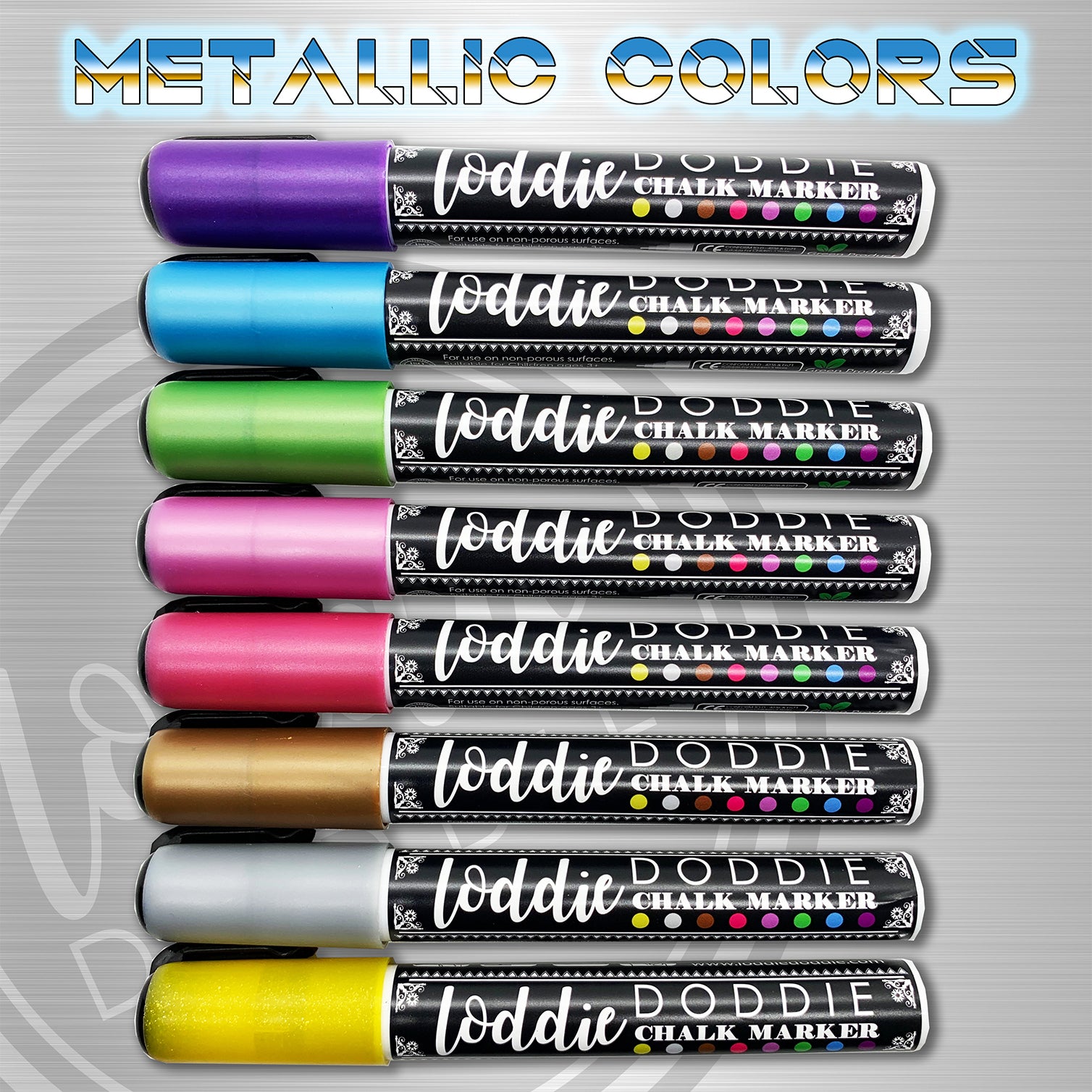 Fun fact! Loddie Doddie chalk markers work great on any glass surface such  as a mirror! They wipe away with just a damp cloth! So, now you can  easily