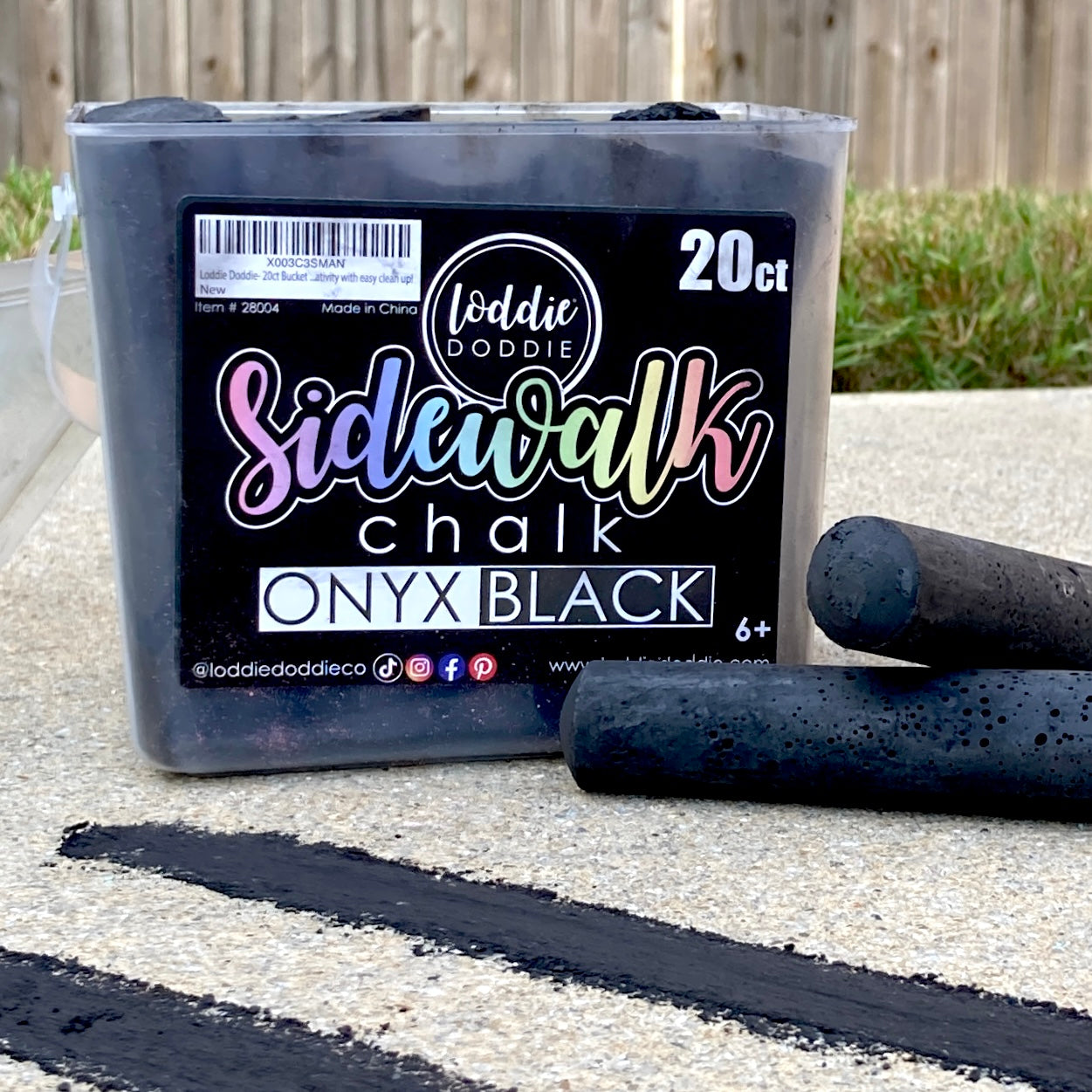 Black Sidewalk Chalk