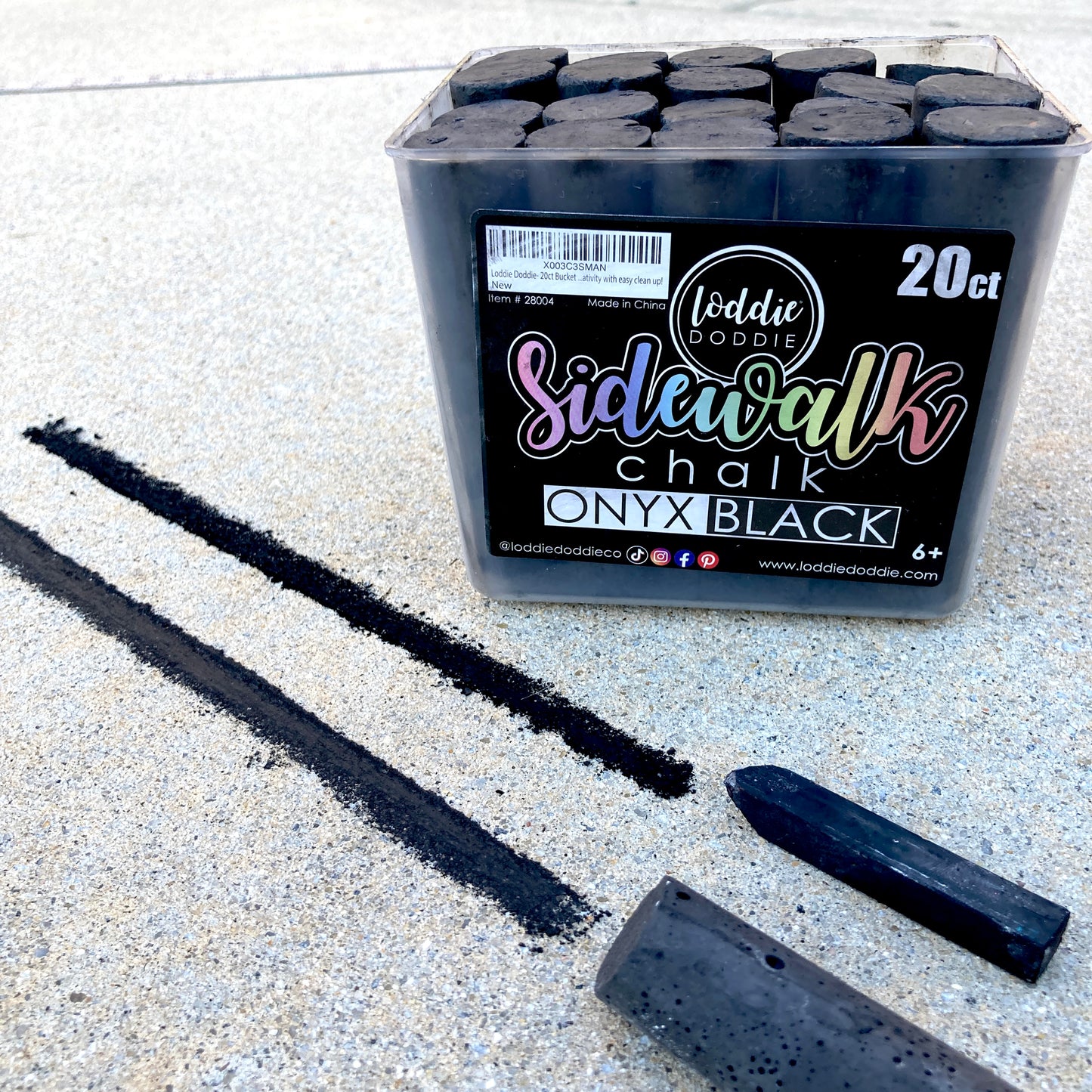 Black Sidewalk Chalk