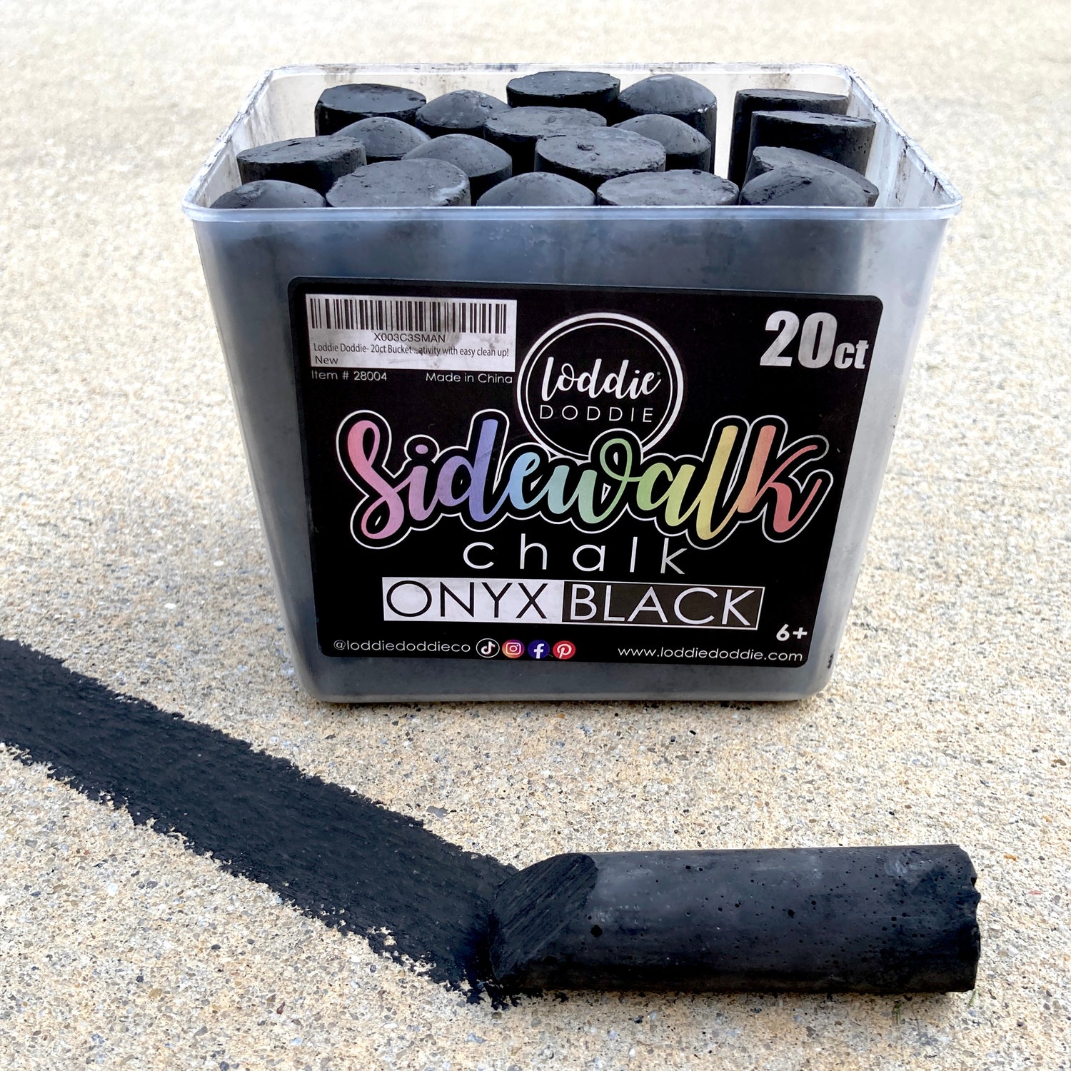 Black Sidewalk Chalk