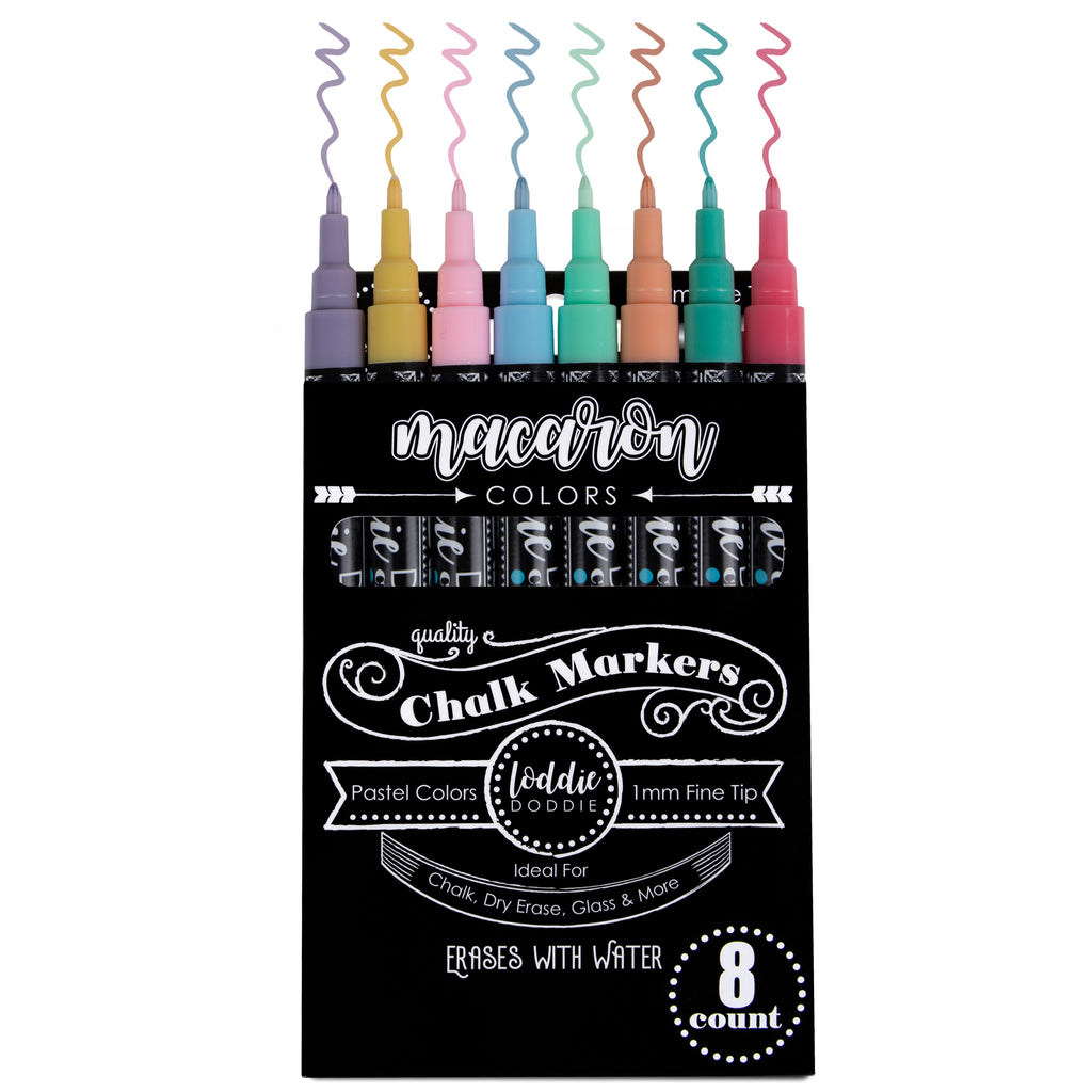 8ct Fine Point Chalk Markers - Macaron Pastel Colors