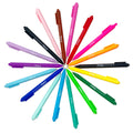 18ct Satin Barrel Retractable Gel Pens - Vivid Colors