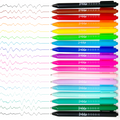 18ct Satin Barrel Retractable Gel Pens - Vivid Colors
