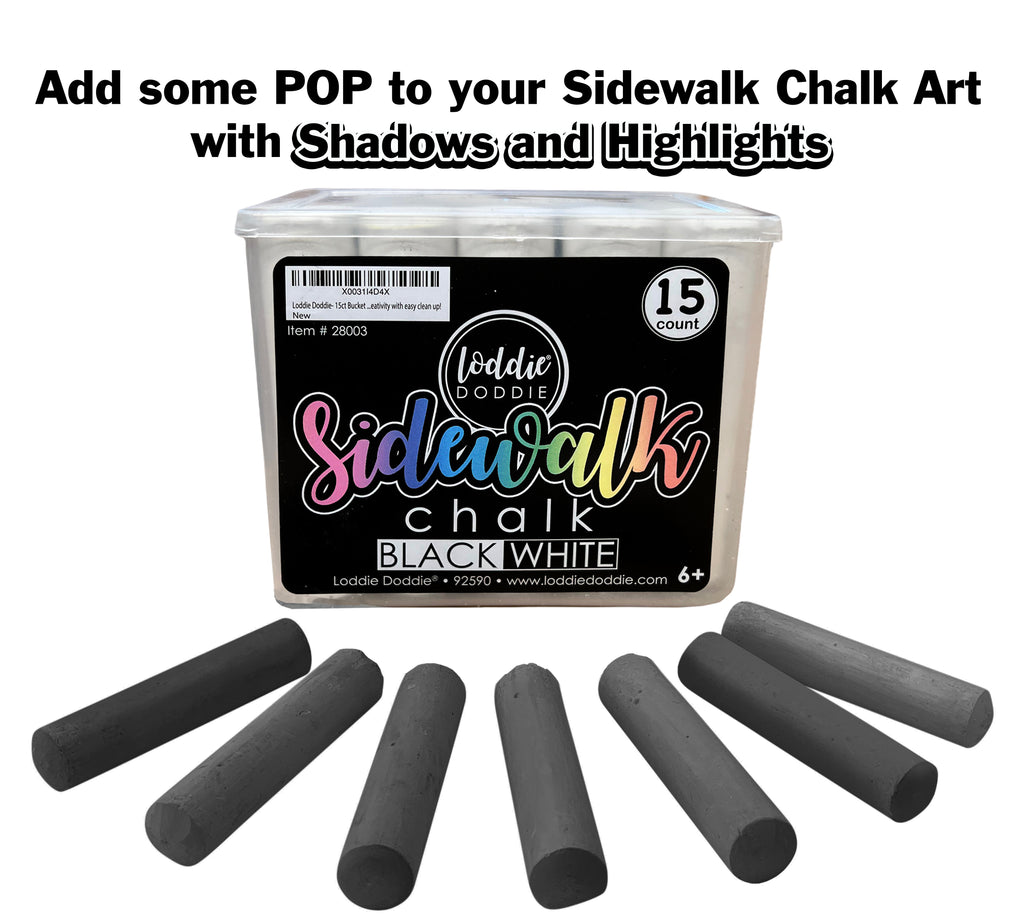 Black & White Sidewalk Chalk