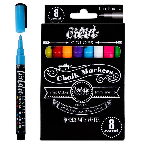 8ct Fine Point Chalk Markers - Vivid Colors – LoddieDoddie