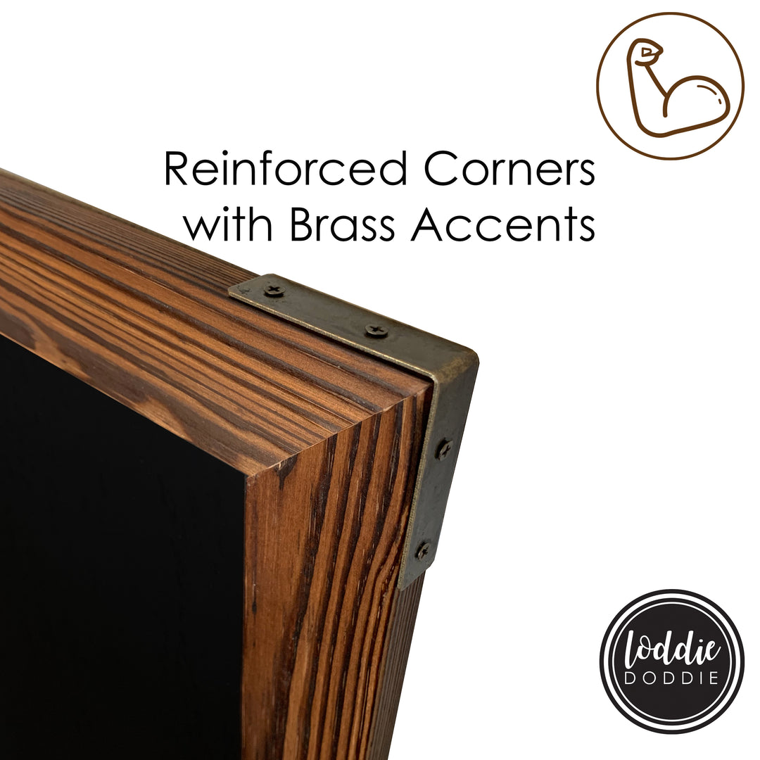 20x30 Rustic Wood Frame Magnetic Chalkboard