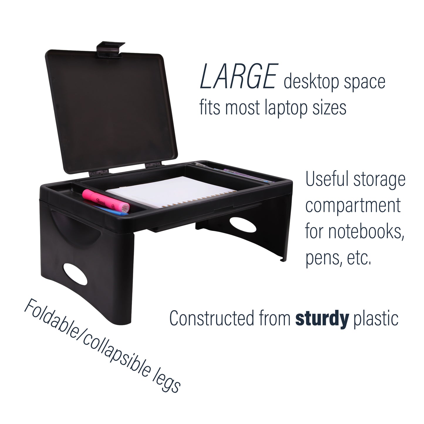 Foldable Lap Desk- Black